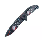 Zložljiv taktični nož SKULL 20 cm, rdeč
