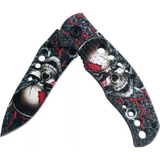 Zložljiv taktični nož SKULL 20 cm, rumen