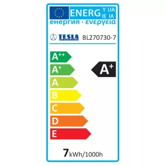 TESLA - LED BL270927-5D, žarnica BULB E27, 9W, 230V, 806lm, 30 000h, 2700K topla bela, 200°, st TESLA - LED BL270927-5D, žarnica BULB E27, 9W, 230V, 806lm, 30 000h, 2700K topla bela, 200°, st