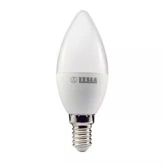TESLA - LED CL140530-7, žarnica za sveče, E14, 5W, 230V, 400lm, 25 000h, 3000K toplo bela,