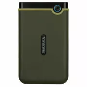 TRANSCEND Zunanji trdi disk USB 3.0 StoreJet 25M3G, tanek, 1 TB, črn (SATA, gumijasto ohišje, zaščita pred udarci)