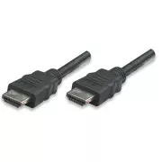 MANHATTAN Kabel HDMI z ethernetom, zaščiten, 1 m, črn