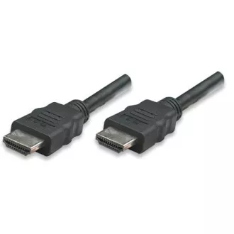 MANHATTAN Kabel HDMI z ethernetom, zaščiten, 1 m, črn