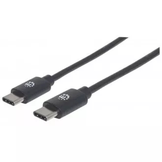 MANHATTAN Hitri kabel USB-C, tip C moški do tipa C moški, 2 m, črn