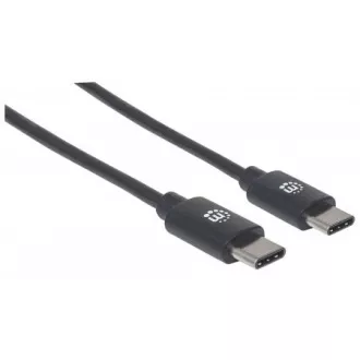 MANHATTAN Hitri kabel USB-C, tip C moški do tipa C moški, 2 m, črn