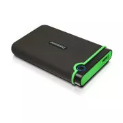 TRANSCEND Zunanji trdi disk USB 3.0 StoreJet 25M3S, 2TB, črn (SATA, gumijasto ohišje, zaščita pred udarci)