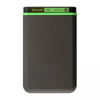 TRANSCEND Zunanji trdi disk USB 3.0 StoreJet 25M3S, 2TB, črn (SATA, gumijasto ohišje, zaščita pred udarci)