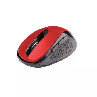 C-TECH miška WLM-02, črno-rdeča, brezžična, 1600DPI, 6 gumbov, USB nano sprejemnik