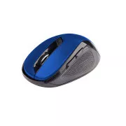 C-TECH miška WLM-02, črna in modra, brezžična, 1600DPI, 6 gumbov, USB nano sprejemnik