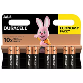 Duracell BASIC Alkalne baterije AA za enkratno uporabo, 8 pakiranj