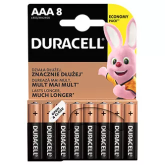 Duracell BASIC Alkalne baterije za enkratno uporabo AAA, 8 kosov