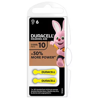 Baterija Duracell za enkratno uporabo s cinkovim zrakom ZA, 6 kosov