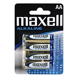 Alkalne baterije, AA (LR6), AA, 1,5 V, Maxell, blister, 4 pakiranja