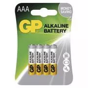 GP Alkalna baterija AAA za enkratno uporabo, 4 pakiranja