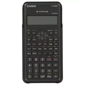 Kalkulator Casio FX 82 MS 2E, črn, šolski kalkulator z dvovrstičnim zaslonom