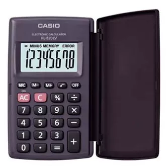 Kalkulator Casio HL 820LV BK, črn, žepni, osemmestni
