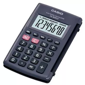 Kalkulator Casio HL 820LV BK, črn, žepni, osemmestni