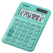 Kalkulator Casio MS 20 UC GN, turkizna barva, dvanajst številk, dvojno napajanje, PRODAJA