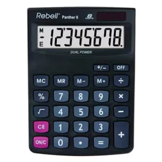 Kalkulator Rebell RE-PANTHER 8 BX, črn, namizni, osemmestni