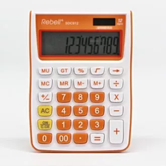 Kalkulator Rebell RE-SDC912OR BX, oranžen, namizni, 12 številk