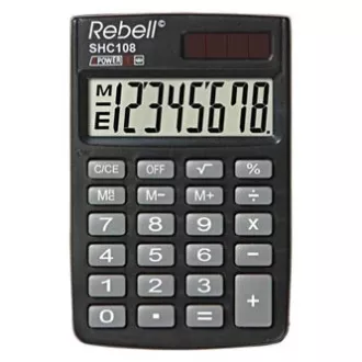 Kalkulator Rebell RE-SHC108 BX, RE-SHC100N BX, črn, žepni, osemmestni