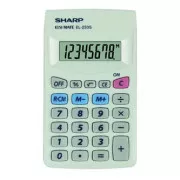 Kalkulator Sharp EL-233S, bel, žepni, osem številk