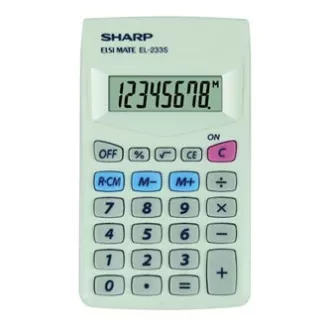 Kalkulator Sharp EL-233S, bel, žepni, osem številk
