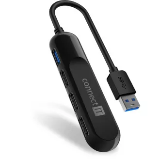 CONNECT IT USB-A vozlišče USB 3.0, zunanje, ČERNO