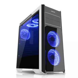 EVOLVEO Ray 4, ohišje polno ATX midi tower, 5x 120mm, 2x USB2.0, 1x USB3.0, kaljeno steklo, črno modra izvedba EVOLVEO Ray 4, ohišje polno ATX midi tower, 5x 120mm, 2x USB2.0, 1x USB3.0, kaljeno steklo, črno modra izvedba