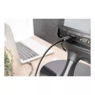 Digitus Kabelski adapter USB-C do HDMI, 1,8 m 4K/30 Hz, črn, kovinski pokrov