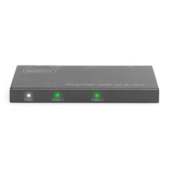 Digitus Ultra tanek razdelilnik HDMI, 1x2, 4K/60Hz HDR, HDCP 2.2, 18 Gb/s, napajanje Micro USB