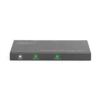 Digitus Ultra tanek razdelilnik HDMI, 1x2, 4K/60Hz HDR, HDCP 2.2, 18 Gb/s, napajanje Micro USB