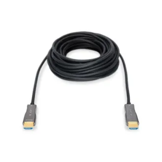 Digitus AOC HDMI priključni kabel s hibridnimi vlakni, tip A M/M, 10 m, UHD 4K@60 Hz, CE, zlat, bl