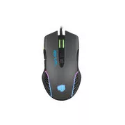 Fury Gaming Mouse Hustler, gaming, 6400DPI, USB, optična, žična, RGB, 7 gumbov, dolžina kabla 1,6 m, črna