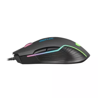 Fury Gaming Mouse Hustler, gaming, 6400DPI, USB, optična, žična, RGB, 7 gumbov, dolžina kabla 1,6 m, črna
