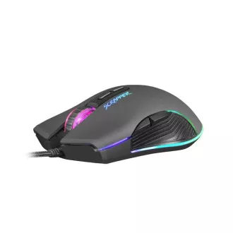 Fury Gaming Mouse Scrapper, gaming, 6400DPI, USB, optična, žična, RGB, 7 gumbov, dolžina kabla 1,6 m, črna Fury Gaming Mouse Scrapper, gaming, 6400DPI, USB, optična, žična, RGB, 7 gumbov, dolžina kabla 1,6 m, črna