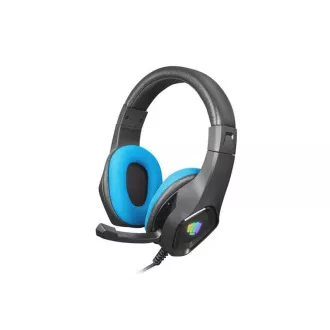 Gaming slušalke Fury z mikrofonom Phantom, žične, RGB, USB, priključek 3,5 mm, dolžina kabla 2 m, črne
