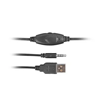 Gaming slušalke Fury z mikrofonom Phantom, žične, RGB, USB, priključek 3,5 mm, dolžina kabla 2 m, črne