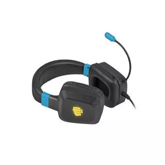 Gaming slušalke Fury Raptor z mikrofonom, žične, RGB, USB, priključek 3,5 mm, dolžina kabla 2 m, črne