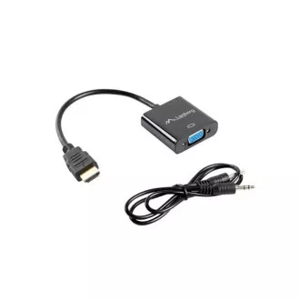 LANBERG adapter HDMI (M) za VGA (F) kabel Minijack 3,5 mm (F) 20 cm LANBERG adapter HDMI (M) za VGA (F) kabel Minijack 3,5 mm (F) 20 cm