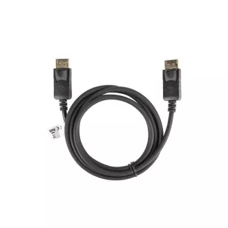 LANBERG DisplayPort 1.2 M/M priključni kabel, 4K@60Hz, dolžina 1,8 m, črn, z zaskočnico, pozlačeni priključki LANBERG DisplayPort 1.2 M/M priključni kabel, 4K@60Hz, dolžina 1,8 m, črn, z zaskočnico, pozlačeni priključki