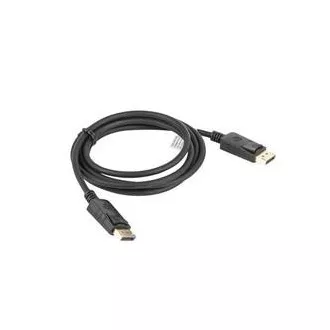 LANBERG DisplayPort 1.2 M/M priključni kabel, 4K@60Hz, dolžina 1,8 m, črn, z zaskočnico, pozlačeni priključki LANBERG DisplayPort 1.2 M/M priključni kabel, 4K@60Hz, dolžina 1,8 m, črn, z zaskočnico, pozlačeni priključki