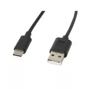 LANBERG Kabel USB-C (M) do USB-A (M) 2.0, 1,8 m, črn