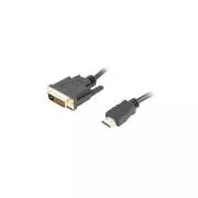 LANBERG povezovalni kabel HDMI/A na DVI-D (24 1), M/M, 4K@30Hz, dolžina 1,8 m, črn, dvosmerni, pozlačeni priključki