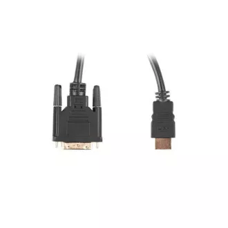LANBERG povezovalni kabel HDMI/A na DVI-D (24 1), M/M, 4K@30Hz, dolžina 1,8 m, črn, dvosmerni, pozlačeni priključki