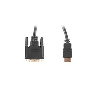 LANBERG povezovalni kabel HDMI/A na DVI-D (24 1), M/M, 4K@30Hz, dolžina 1,8 m, črn, dvosmerni, pozlačeni priključki