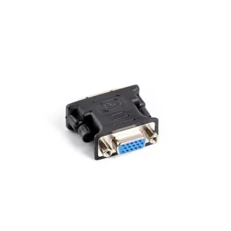 LANBERG adapter DVI-I (M) (24 5) Dual link na VGA (F), črn