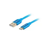 LANBERG Kabel USB-C (M) do USB-A (M) 2.0 1,8 m, modri, hitro polnjenje 3.0