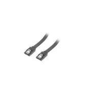 LANBERG Podatkovni kabel SATA III (6GB/S) F/F 50 cm, kovinska ključavnica, črn