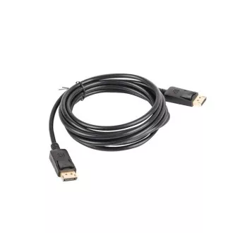 LANBERG DisplayPort 1.2 M/M priključni kabel, 4K@60Hz, dolžina 3 m, črn, z zaskočnico, pozlačeni priključki